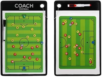 Generisch Magnetisches Fußball-Coaching-Board, Futsal-Taktik-Klemmbrett, doppelseitiges, trocken abwischbares Whiteboard, tragbares Design for Wettkampftraining, Lehr- und Coaching(E)