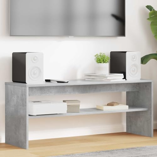 Mokuyary Meuble TV Gris béton 100 x 30 x 40 cm Bois d'ingénierie Meuble Télé Table de Télévision, Console TV Armoire de Télé pour Salon, Chambre à Coucher