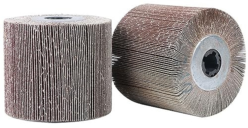 2 Stück 120 mm Lamellenschleiftuch for Edelstahl – Trommelschleifscheibe mit Körnung 60/80/120/180/240/320(120grit)