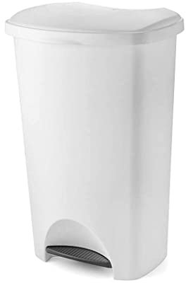 Addis Plastic 50Ltr Pedal Bin White