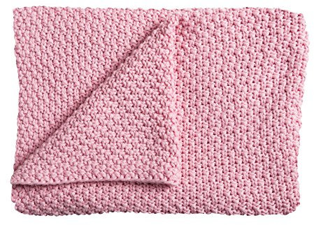 Schardt - Strickdecke Sunny Altrosa - Babydecke aus 100% Baumwolle - Weiche Babystrickdecke - Vielseitig verwendbare Decke für Babys - Auch als Tagesdecke geeignet - Waschbar bei 40 Grad - 75×100 cm
