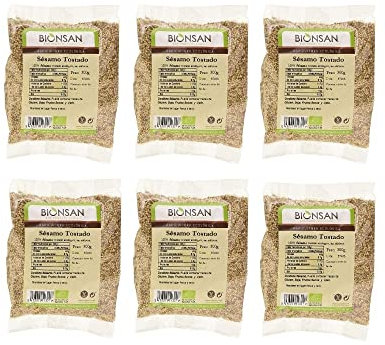 Bionsan Semillas de Sésamo Tostado Ecológicas | 6 Paquetes de 300 gr | Total: 1800 gr