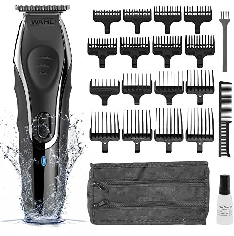 Wahl Aqua Blade Stubble & Beard Trimmer, Trimmers for Men, Stubble Trimmers, Male Grooming Set, Close Cutting, Fully Washable, Suitable for Wet/Dry Use, Beard Care