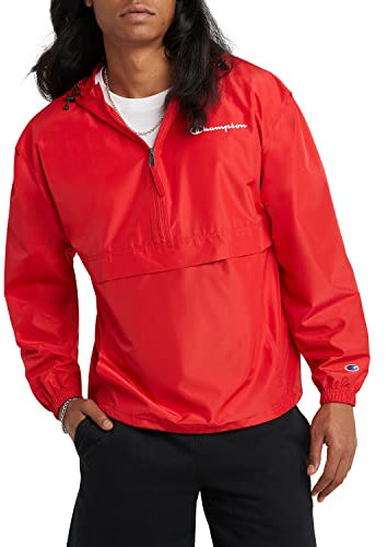 Champion Men's Packable Jacket, Scarlet-586199, S