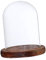 MagiDeal Cloche de en Verre avec Couvercle en Bois de Support de Paysage des Fleurs, Brown B
