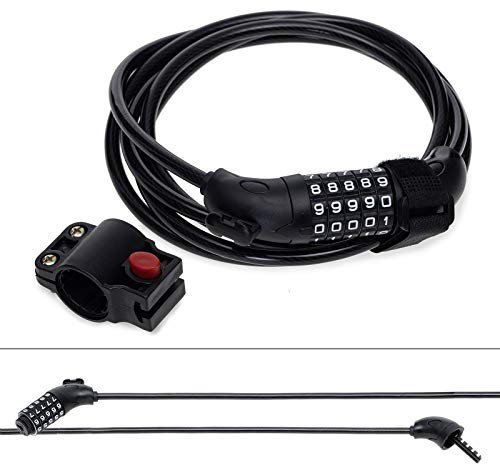 qeedo Bike Trailer Lock Fahrradanhänger Kabelschloss [2,5m x 8mm] Fahrradschloss