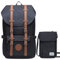 KAUKKO Laptop-Rucksack, funktionelle Outdoor-Tasche für Reisen & Camping, Studentenrucksack für Studenten, Schwarz Set Ki02+ep5-11, one size, Tagesrucksack