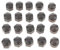 Tenlacum 22 mm Radmutterabdeckungen Radmutterkappen Radmutterkappen Nabenschraubenabdeckung Schutzabdeckung Grau (20 Stück)