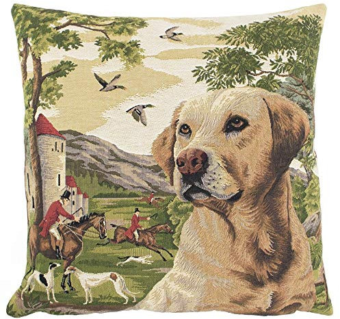 440s Gobelin Kissen Jagd-Hund Deutsch Kurzhaar ca. 45x45 cm | MM-EVKSHJL | 8716522063424
