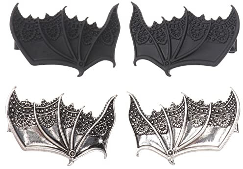 Beaupretty Halloween Fledermaus Haarspange Haarnadel Metall Gothic Haarspangen Fledermausflügel Haarspangen Kostüm für Erwachsene Frauen 2 Stück