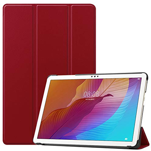 Lobwerk Custodia per Huawei Honor Tablet 6/MatePad T10/T10S da 10,1 Pollici, Smart Cover con Funzione leggio e Funzione Auto Sleep/Wake, Colore: Vinaccia