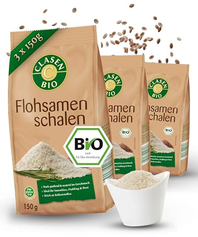3x CLASEN BIO Flohsamenschalen - 150g