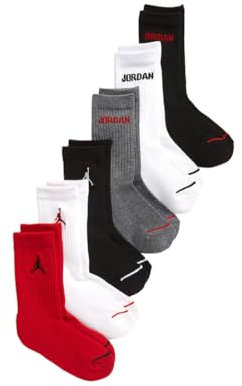 NIKE JHB JORDAN LEGEND CREW 6PK GRIGIO/B.CO/NERO, 35/37.5