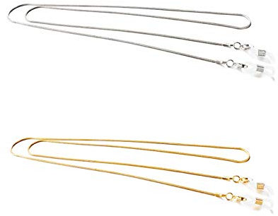 Meiyea 2 Pcs Eyeglass Chain Neck Cord for Glasses Sunglasses and Reading Glasses