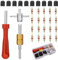 Kit de Dépose de Valve de Pneu de 33 Pcs avec 20 Obus de Valve, Extracteurs de Noyau de Valve à Double et à Une Tête, 4 Outils de Valve et 10 Capuchons de Valve de Pneu