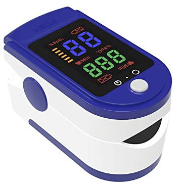 SANAVITA - Pulsossimetro, ossigenazione del sangue, saturazione, frequenza cardiaca, Spo2 Monitor - Con cordino