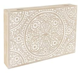 DAMDAM GO Tapa Contador de Luz Cubre Cuadros Electricos Nórdico de Madera - Mandala
