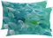 Shrahala Blau Grün Türkis Kissenbezüge, Abstrakte Ölfarbe Textur Kunst Lendenkissen Bezug Dekorative Mischung Doppelseitig Keine Einsätze für Schlafzimmer Sofa Wohnzimmer 2er Set (66 x 50,8 cm)
