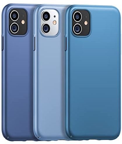 TORRAS Dünnere Spitze für iPhone 11 Hülle 【Top Griff】 Handyhülle iPhone 11 Schutzhülle iPhone 11 (8 Jahre Klassiker) Leicht zu tragen Samtiger Touch Slim iPhone 11 Case mit 2 Schutzglas Pazifikblau