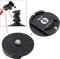 Tripod Head Clamp Mount Converter Quick Release Adapter for Cantilever Head, Fluid Head, Ball Head, Tripod Heads with Circular Bottom and 3/8 Screw Hole, Bottom is Arca-Swiss Fit Camera QR Plate