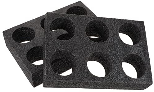 2Pcs Black Pearl Wool Cup Holders - 6 Slot Drink Carrier for Milk Tea, Coffee, Beverages - Ideal for Home, Office, Parties