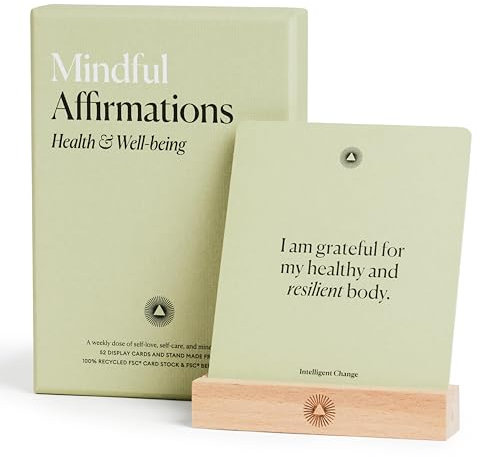 Mindful Affirmations for Health & Wellbeing, Daily Words of Inspiration Karten, Selbstbestätigung inspirierende Geschenke, Deck von 52,Intelligente Veränderung