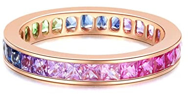 Saphir Ring Damen, Ringe in Gold 18K Gerillter Diamant Blauer Saphir 2,18ct Roségold Eheringe Verlobungsring Schmuck Geschenke Frauen