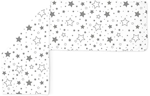 Amilian Seitenschläferkissen Bezug; Stillkissenbezug: ca. 150 x 40 cm für Lagerungskissen; 100% Baumwolle; Pillow Cover; Ersatzbezug; abnehmbar und waschbar Gute Nacht Grau