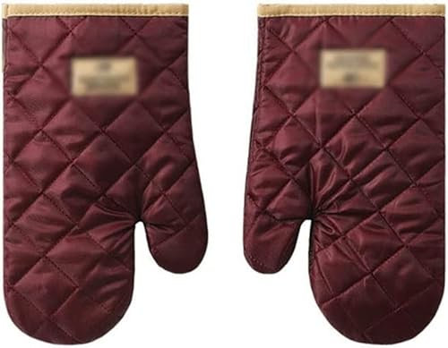 Oven Gloves,Heat Resistant Gloves,2 Piece Set/Set Microwave Baking Barbecue Gloves Cotton Oven Gloves Heat-Resistant Kitchen Cooking Tool Gloves (Color : B, Size : One Siz ( Color : Onecolor , Size :