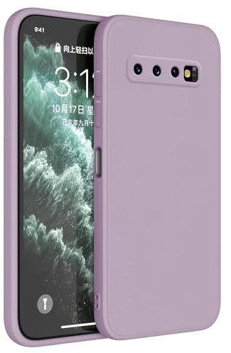 Topme Coque pour Samsung Galaxy S10+ / Samsung S10 Plus (6.4 inches) Etui Housse, Protecteur de Peau en Silicone TPU - Herbe Violette