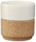 Alma Gémea Ceramic & Cork Espresso Cup, 60ml | Stackable & Modern Handleless Stoneware Mug for a Coffee Shot | Dishwasher & Microwave Safe w/Removable Protective & Insulated Base | Pearl