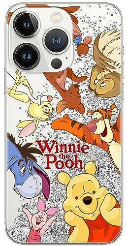 ERT GROUP mobile phone case for Apple Iphone 13 PRO MAX original and officially Licensed Disney pattern Winnie the Pooh & Friends 046, with glitter overflow effect