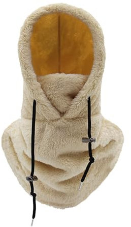 Warme Plüsch-Fahrradhaube Fleece Winddichte Skimaske Zum Radfahren Motorradmaske Ski Schal Schwarz Winddichte Mütze Schal Sturmhaube Snowboard Damen