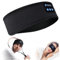 Sleep Headphone Headband, Wireless V5.0 Bluetooth Music Headband Man Women, Ultra-thin Stereo Speaker, Super Stretchy Soft, Breathable, Suitable for Yoga, Sleeping, Travel, Running, Meditating (black)
