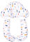 Niceyoeuk Baby Ganzkörper-Stützkissen, Kopf-, Nacken- und Beinschutzkissen für Neugeborene, Autositz, Formkissen für Kinderwagen (bunter Wassertropfen, 45 x 68 cm)