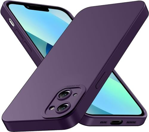 Tenphone Coque pour iPhone 13 (6,1), Étui de Protection Antichoc en Silicone TPU Souple avec Protection Caméra - Violet
