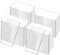 Lot de 50 marque-places rectangulaires vierges en acrylique pour mariage, décoration de fête, numéros de table, étiquettes de nom d'invité, cartes vierges en acrylique transparent, cartes de places