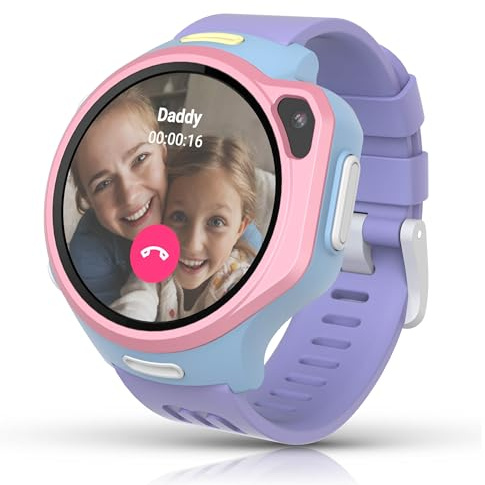 myFirst Fone R2 - Smartwatch pour Enfants (EU) avec eSIM, AMOLED, Appareil Photo Grand Angle 5 MP, GPS et contrôle Parental, avec Connexion Circulaire, à partir de 5 Ans (Barbe à Papier)