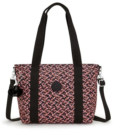 Kipling Damen Asseni Small Tote Vielseitige Leichte Geldbörse Nylon Schultertasche, Tanzender Blumenstrauß, 15.75''L x 11''H x 5.5''D, Damen Asseni Kleine Tote Bag Vielseitige Leichte