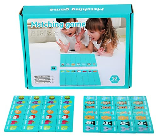 Kixolazr Zuordnungsspiel Kinder, Zuordnungsspiel, Tier-Zuordnungskartenspiel, Tier-Zuordnungskarten-Zuordnungsspiel, pädagogisches Kinderspielzeug für Kinder, jungens und Mädchen