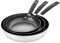 ProCook Gourmet Stainless Steel Frying Pan Set with Stay Cool Handles Non Stick Induction Safe Dishwasher Safe Cooking Pots - 3 Piece, 20/24/28 cm