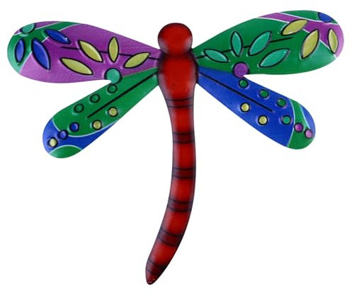 HAWILLOSCH Dragonfly Wall Art Decor Hanging Pendant Green Iron Wall Decoration Unique Home Ornament for Living Room and Garden