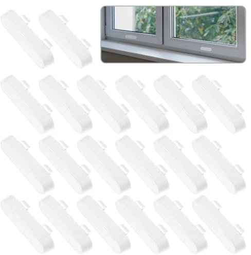 20 pezzi di copridavanzale, copriforo di drenaggio, coprisfiato per finestre, copridavanzale, copridavanzali in PVC per finestre in PVC (bianco)