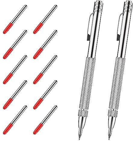 Wolframkarbid Anreißnadel Ätz Und Gravurstift Metall Anreißwerkzeug Markierungsspitzen Gerändelter Für Bequemen Halt