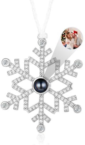 Foto Weihnachtsdekoration Anhänger Personalisierte Weihnachtsbaum Anhänger Familie Christbaumschmuck Geschenke für die Familie (Silber)