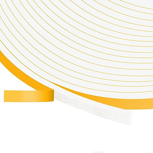 YIMIKI Thin Draft Excluder, Windows & Doors, Blocks Drafts, Strong Adhesive | Blocks noise, light, dust & draughts, Dense window insulation foam, Single-sided, Easy fit, clean removal, no residue