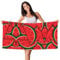 JEJEA Leichtes Strandtuch mit rotem Wassermelonen-Druck, für Erwachsene, Damen, Herren, Pool-Handtücher für Reisen, Schwimmen, Camping, Picknick