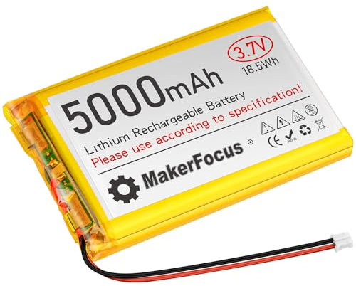 YELUFT 3.7V 5000mAh Lithium Polymer Rechargeable Battery with Integrated Protective Board and PH2.0 Plug Compatible with WisBlock Meshtastic, Raspberry Pi UPS (Reversed Polarity)