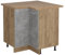Vicco Eckunterschrank R-Line, Küchen Eckschrank, Beton, 75.6 cm, AP Eiche