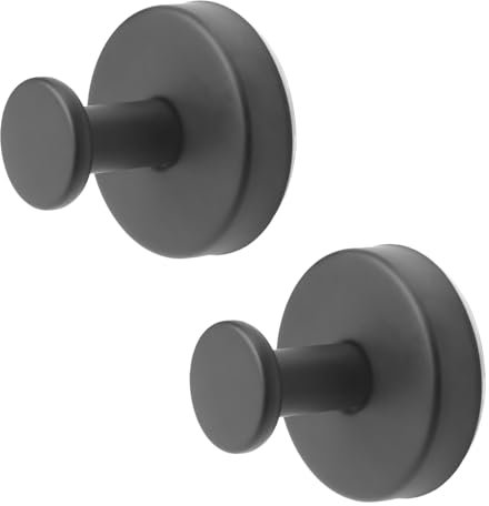 VirtuGro 2 Piezas Ganchos de Ventosa Gancho Ventosa Colgadores Adhesivos Resistentes 5KG Aceros Inoxidables al Vacío Capacidad de Carga para Cocina Baño Toallas Blbornoces(Negro)